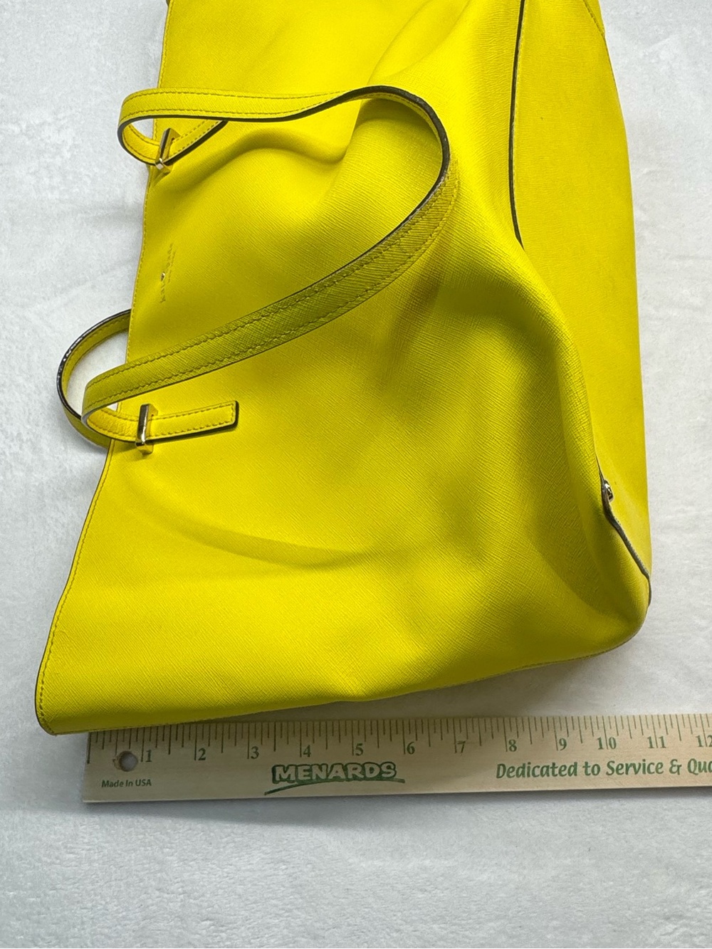 Kate Spade Yellow Large Tote Bag Zip Top Shoulder Purse Project TLC - Picture 13 of 14